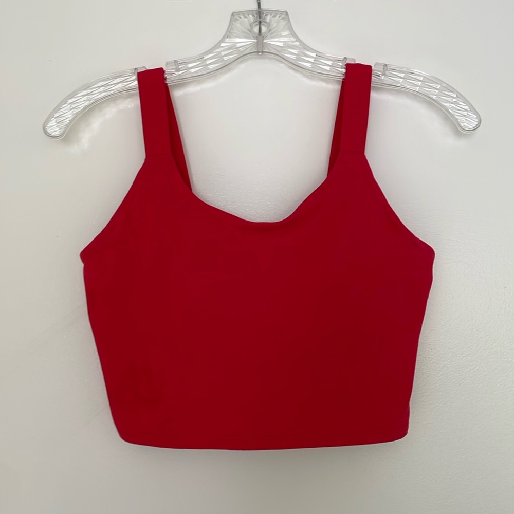 Alo sports bra top with open back
